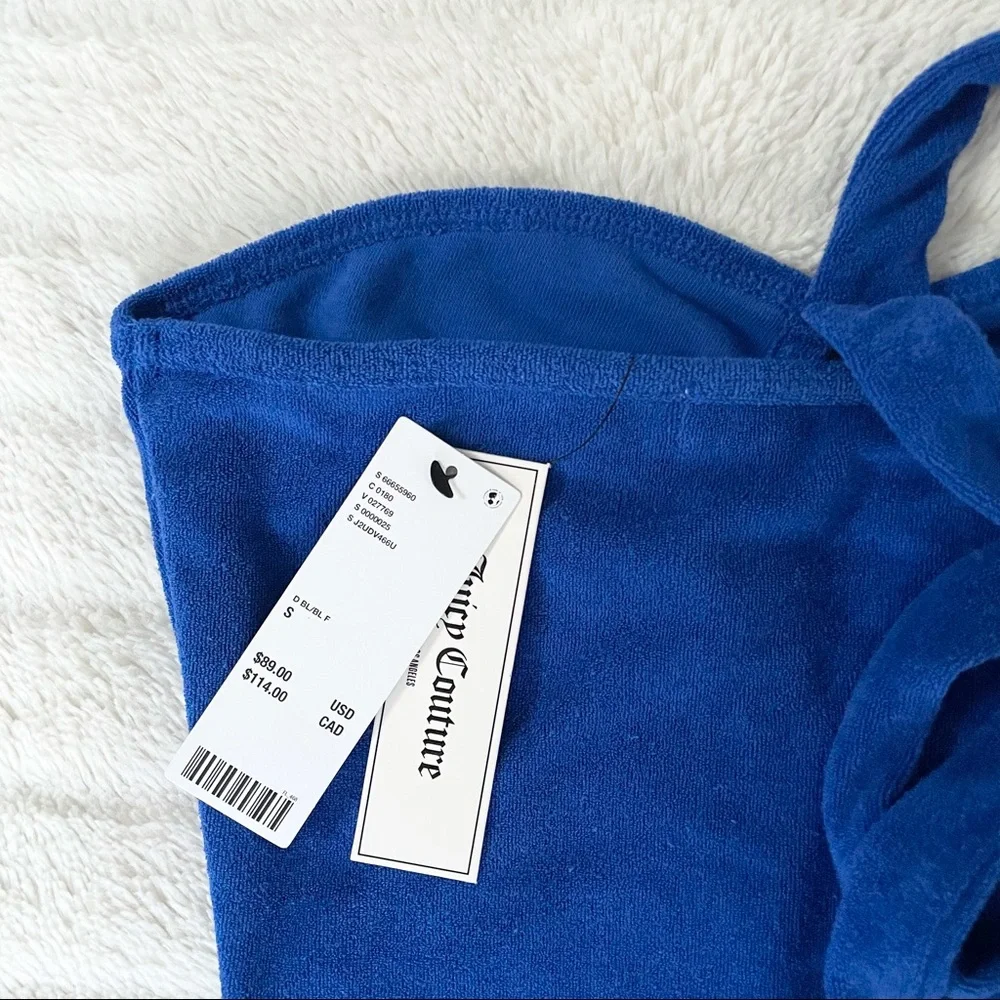 Juicy Couture Halter Mini Dress in Royal Blue - Picture 3 of 8